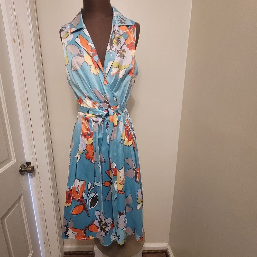 Chetta B, size 14, Turquoise, orange, yellow, green